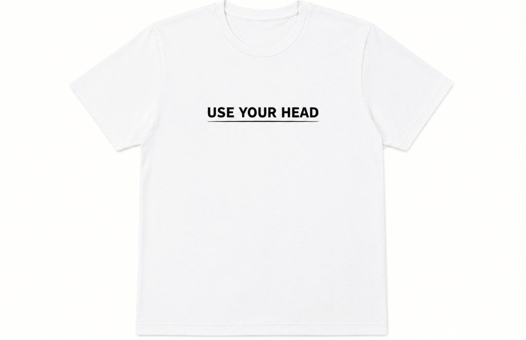 Use Your Head Tee - White