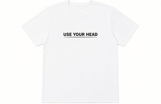 Use Your Head Tee - White